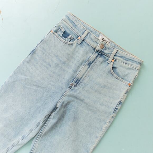 Paige x Anthropologie Cindy High-Rise Straight-Leg Light Wash Jeans Size 28 - Picture 3 of 10